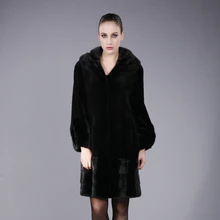 Большие размеры, обхват груди 106 см, Женская норковая шуба, благородное элегантное качество, Женская норковая шуба, меховое пальто, одежда,, FPD11