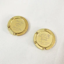 Персонализированные Золотая сумочка вешалка Свадебный полезный подарок на заказ Выгравированные женские сумки держатель кошелек крюк свадебные подарки для гостей