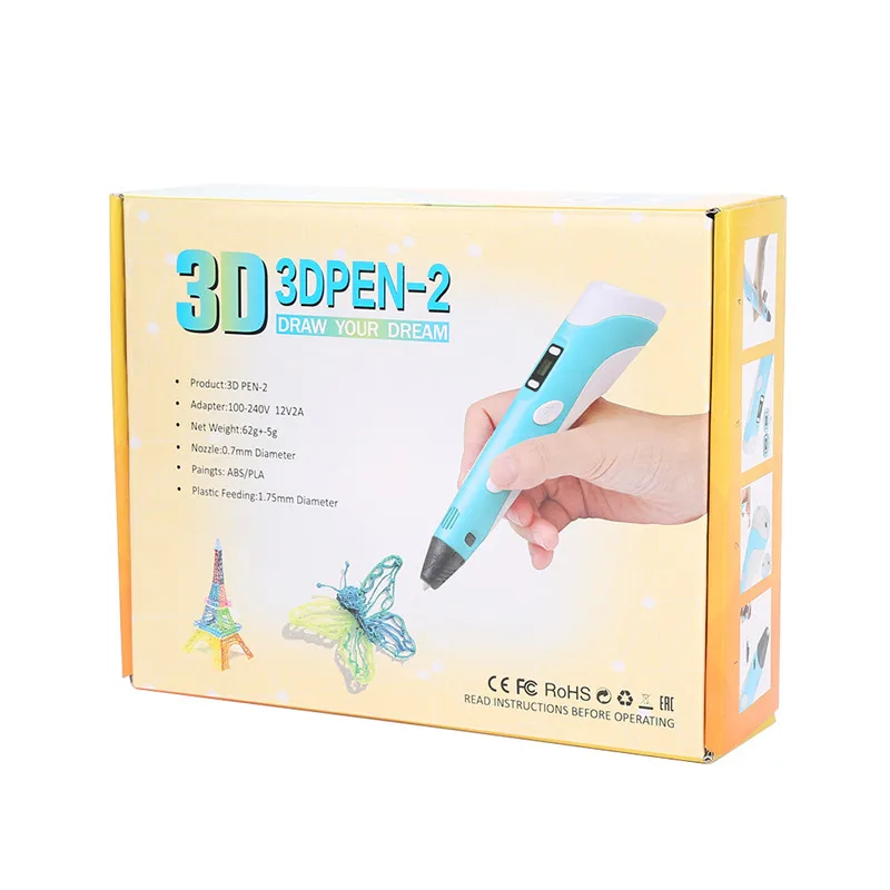 Centechia 3d ручка DIY 3D ручка 3D принтер рисунок пером печать Ручка лучше для детей с бесплатным ABS нити 1.75 мм Рождество подарок на день рождения