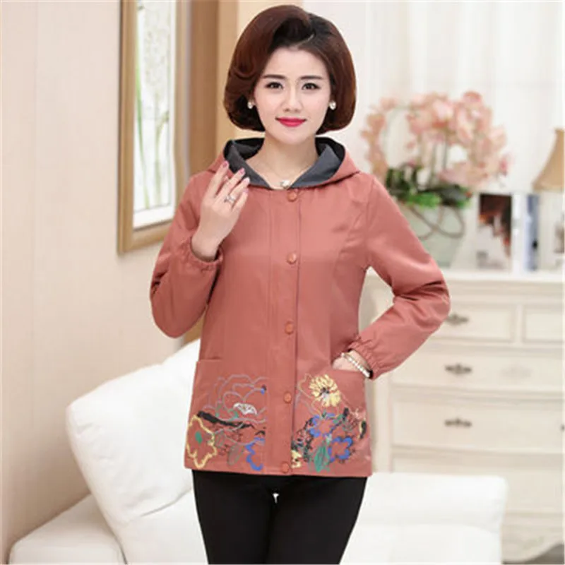 Big Size 5XL Women Short Jacket Coats Autumn Long Sleeve Windbreaker Female Large Hooded Print Coat Elegant Casual Outwear | Женская