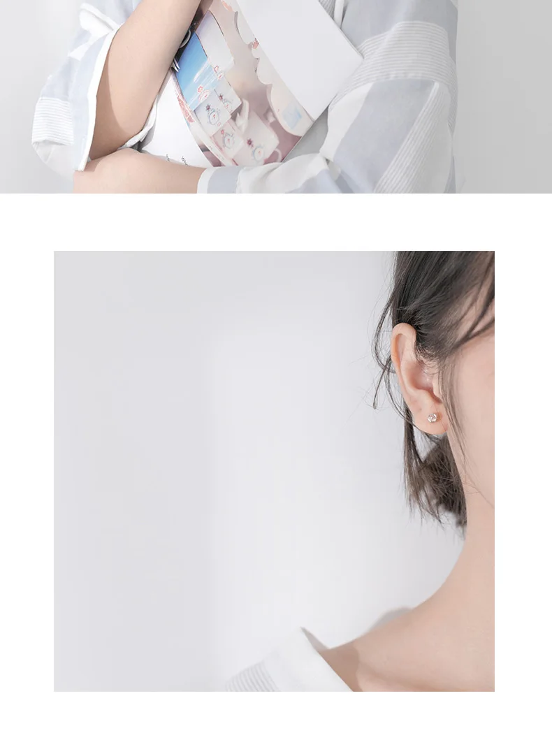 TOYOOSKY, 925 пробы, серебряные геометрические серьги для женщин, простой кристалл, многоугольник, милые украшения для ушей, серьги