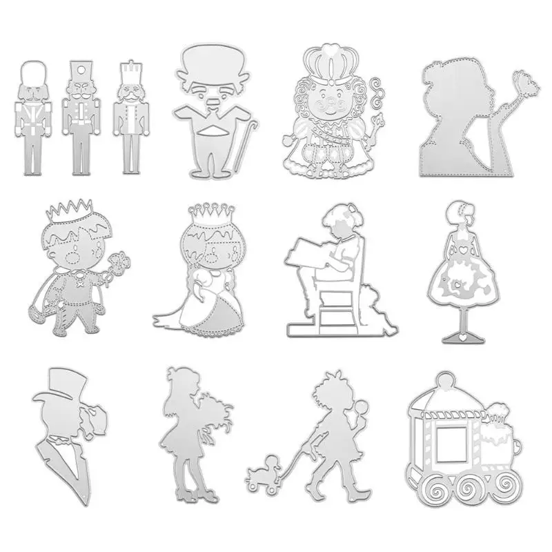 

Elegant Dress Lady Metal Cutting Dies Stencils for DIY Scrapbooking Album Paper Card Making Embossing Dies Template Crafts