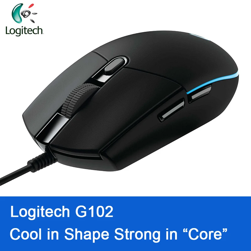 Проводной оптический кабель для мыши logitech G102 с удобной технологией захвата поддержка стола/ноутбука windows