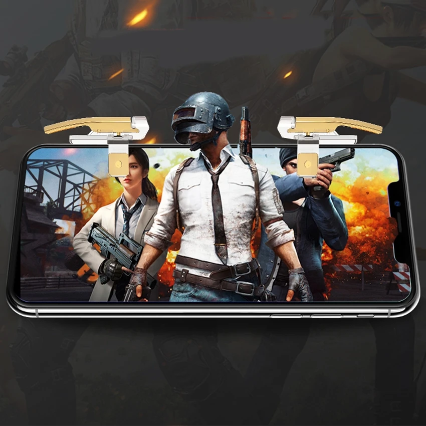 New Smart Phone Mobile Gaming Trigger for PUBG Mobile Gamepad Fire Button Aim Key L1R1 Shooter Pubg Controller