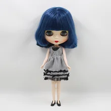 A23 Обнаженная кукла Blyth, темно-синяя Заводская кукла для волос, модная Кукла, подходит для DIY, сменная игрушка BJD для девочек