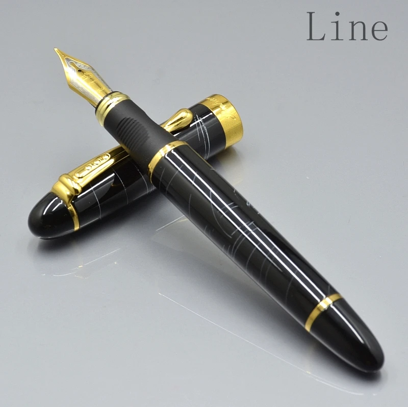 JINHAO X450 класса люкс 0,5 или 1,0 мм наконечник Металл Китайская каллиграфия перьевая ручка, канцелярские принадлежности для офиса, школьные принадлежности, бренд ручек молочного цвета