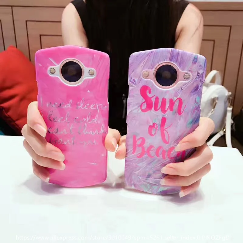Буквы Чехол для meitu M8 t8 лазерной визуальные эффекты Жесткий PC половины завернутый
