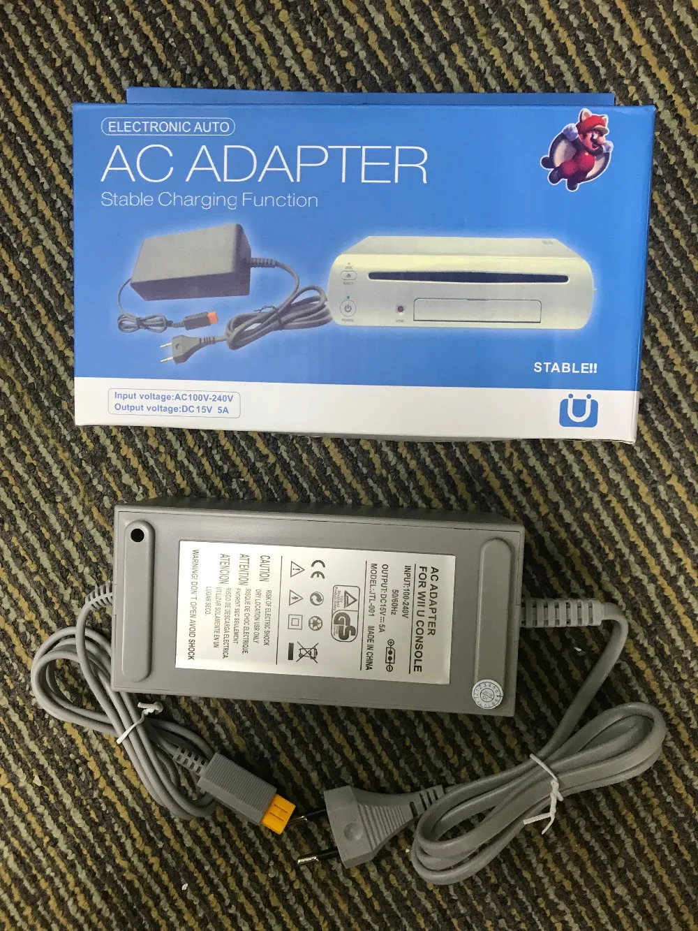 EU/US Plug AC adapter power supply for WIIU WII U console Host charger