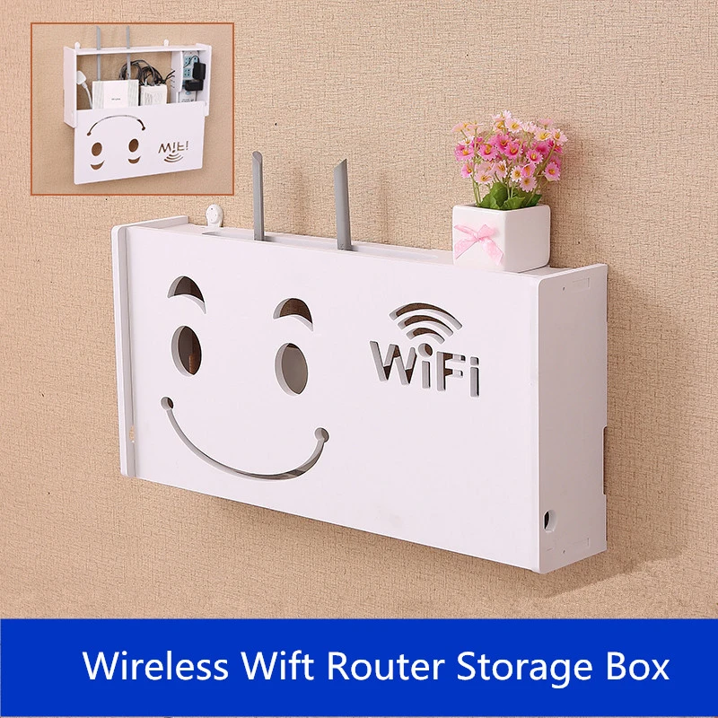 Беспроводной Wi Fi роутер коробка для хранения штепсельная плата кронштейн