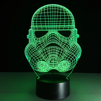 

3D LED Desk Table Lamp Star Wars Night Light 7 Color Change Mood Light Free Drop Shipping