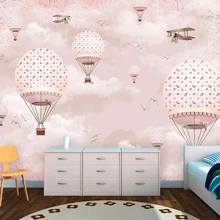 Обои beibehang на заказ росписи личности розовый мультфильм воздушный шар Детская стена 3d обои papel де parede