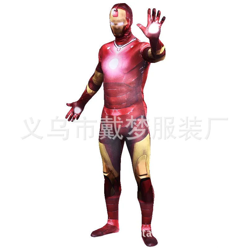 suit man zentai iron Adult Spandex Superhero Full Body Man Iron (LP7055) Lycra