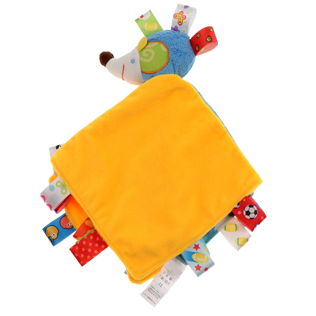 Baby Kids Children Toddler Animal Blanket Soft Plush Teething Security Tag Blankets 32x32cm
