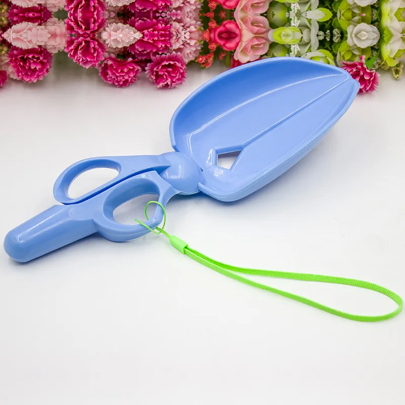 Собака Кошка Пластик ножницы Совок Scooper пикап санитарно инструмент собака
