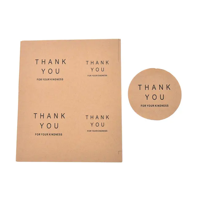 Online 16 Pcs Lot Kraft Seal Label Sticker Thank You Tag 16 Pcs Lot Kraft Seal Label Sticker Thank You Tag Adhesive Stickers Party Favor Gift Bag Candy Box Decor Wedding Souvenirs