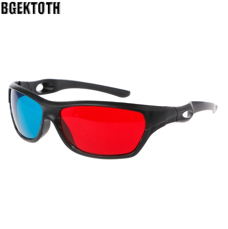 Universal White Frame Red Blue Anaglyph 3D Glasses For Movie Game DVD Video TV #1