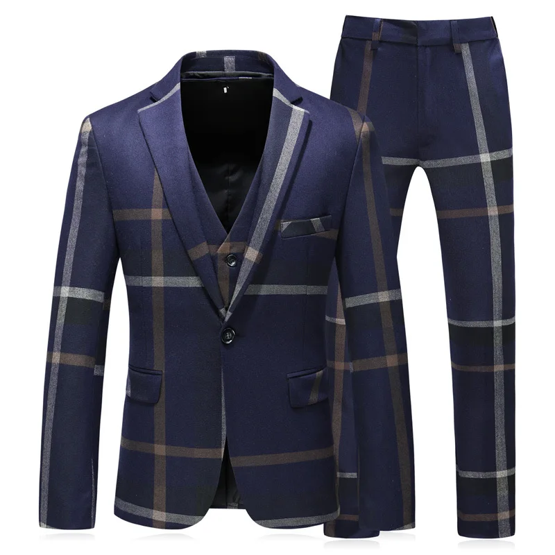 

Patter Check Suit 2018 New Arrival Men Tuxedo Suit Smoking Homme Mariage Trajes De Hombre Men Suit Business Smoking Uomo 5xl