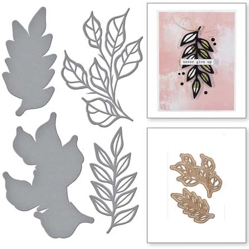 

Estel Craft Embossing Die Holly Leaf Branch Border Metal Steel Cutting Dies for Scrapbooking Card Making New Arrival Cut Stencil