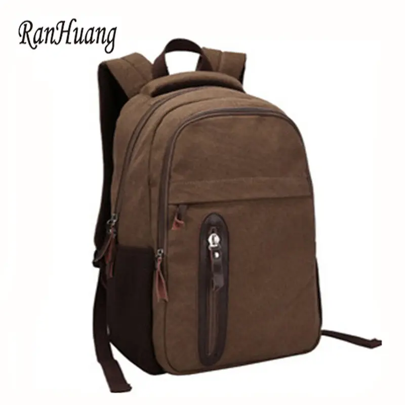 

2018 RanHuang Fashion Men's Backpack Vintage Canvas Mochila Feminina Men Travel Bags Large Capacity Laptop Backpack Male BackBag