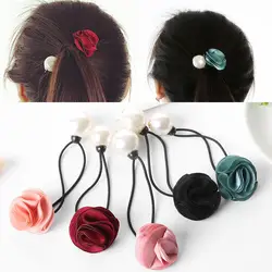 1 шт., модные женские аксессуары для волос с жемчугом и розой