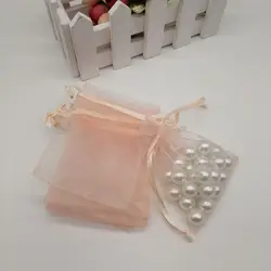 500 шт органзы-сумки Шампань подарочные мешочки из органзы для стенд для ювелирных украшений Рождество Свадебные ювелирные изделия