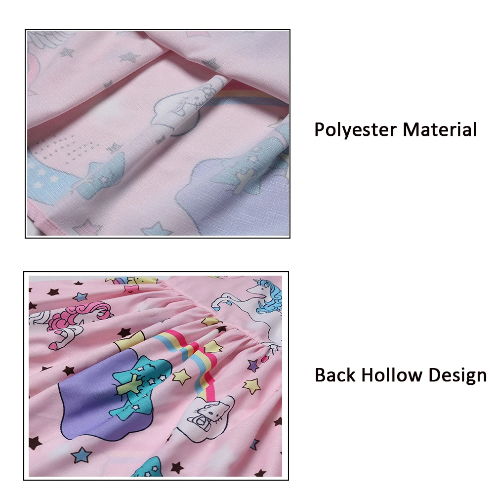 Летняя одежда для маленьких девочек, платье с единорогом для девочек, костюм на Хэллоуин, платье для девочек, вечерние платья на день рождения, Vestidos 36004