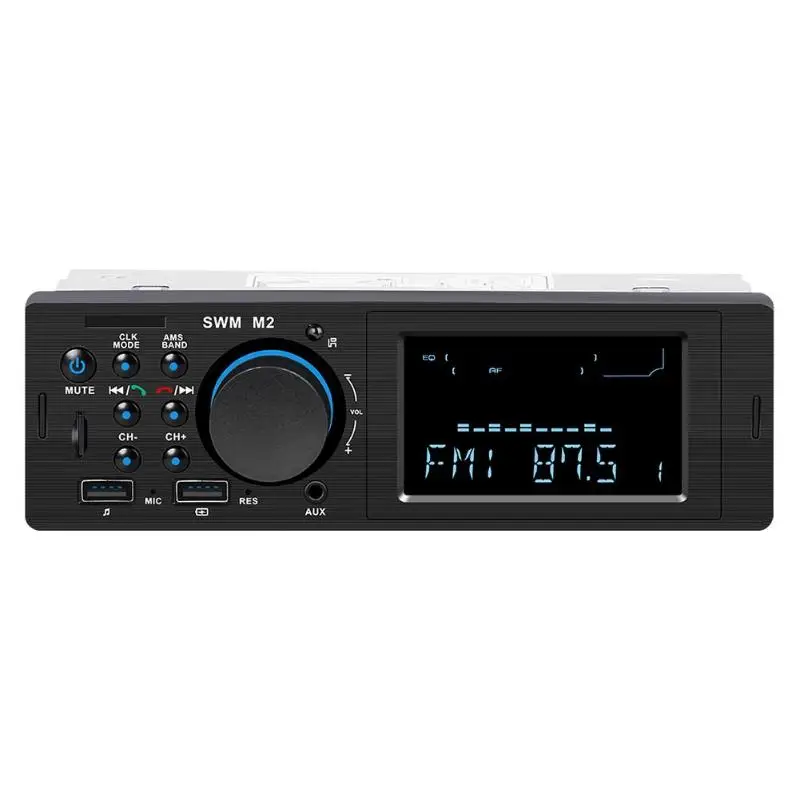 SWM M2 автомобильный стерео MP3 музыкальный плеер FM Музыкальный радио Bluetooth 4,0 TF AUX двойной usb зарядка для iOS/Android головное устройство