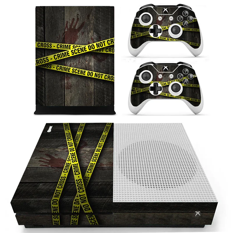 

HOMEREALLY Skin For Xbox one s CRIME SCENE Cordon Custom Sticker Cover For Xbox One Slim Console and 2 Controller Skin Accessory