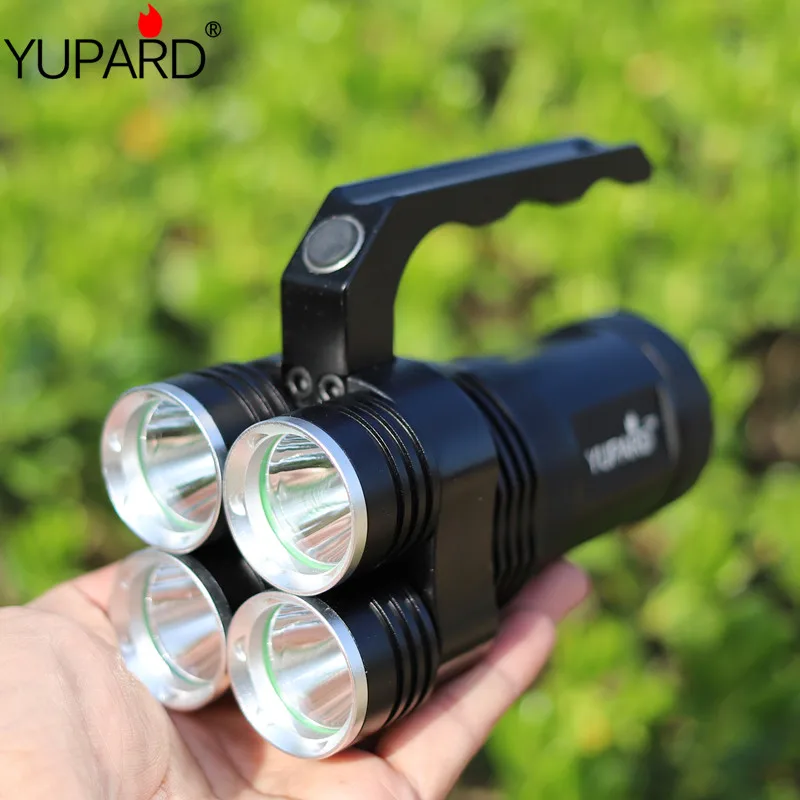 Светодиодный прожектор YUPARD 4*1 T6 перезаряжаемый с аккумулятором 18650 тактический
