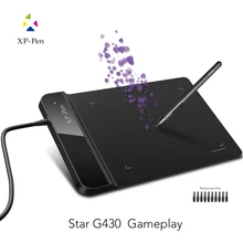 XP-Ручка G430 4×3 дюймовый Ультратонкий Графический Рисунок Таблетка для Игры ОГУ и батареек стилус дизайн! геймплей.