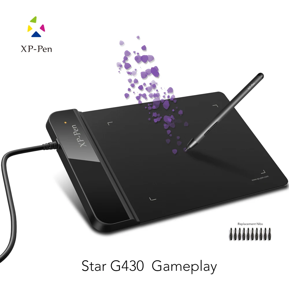 The XP-Pen G430S 4 x 3 inch Ultrathin Graphic Drawing Tablet for Game OSU and Battery-free stylus- designed! Gameplay.