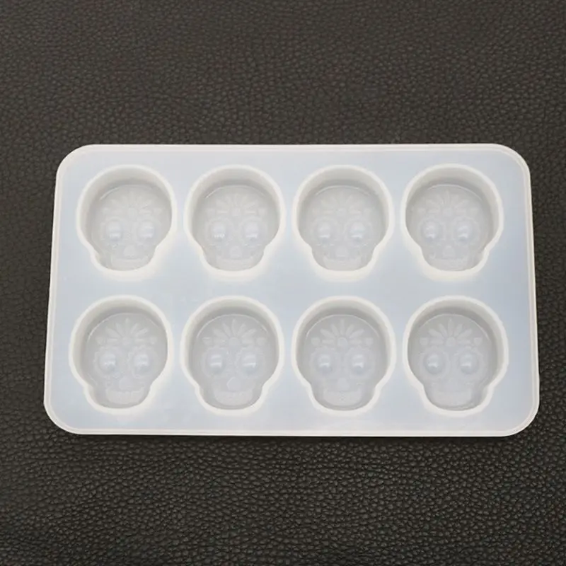 

Crafts Crystal Epoxy Mould Skull Shape DIY High Mirror Handmade Pendant Silicone Moulds Resin Mold Decoration