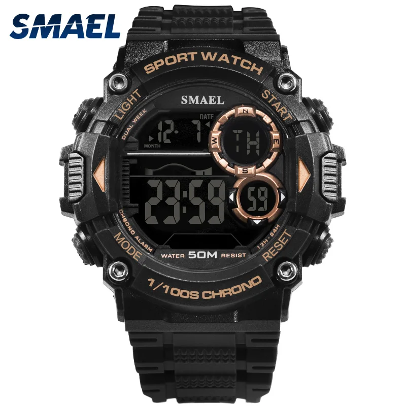 SMAEL часы мужские водонепроницаемые светодиодный спортивные S Shock resisty Relogio Masculino