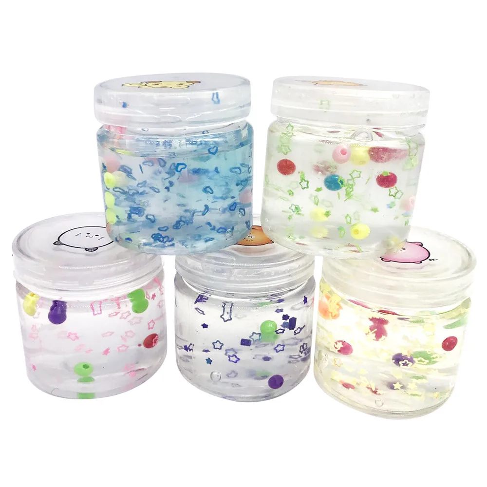 

Squish Squeeze Slime Fluffy Foam Soft Scented Transparent Slimes Toys Anti Stress Relief Jelly Sludge Mud Toys For Kid MA19f