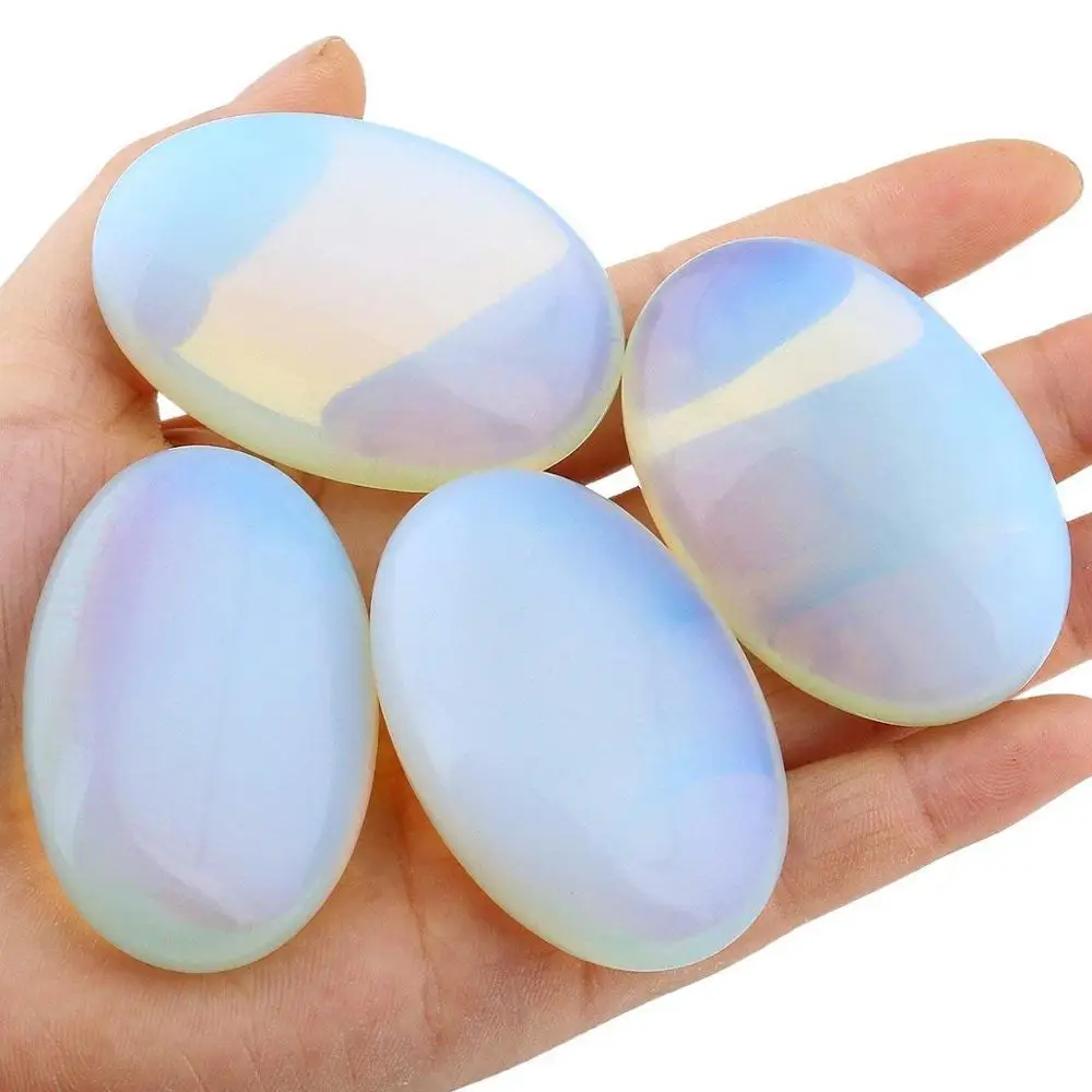 

high quality opal quartz crystal polished massage palm worry natural stone and minerals reiki healing for sale