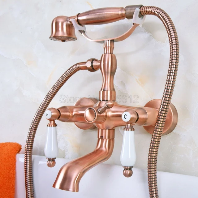 red clawfoot bathtubs antique red copper wall mounted clawfoot bathtub faucet telephone style bath shower water mixer tap with red clawfoot bathtubs antique red copper wall mounted clawfoot bathtub faucet telephone style bath shower water mixer tap with