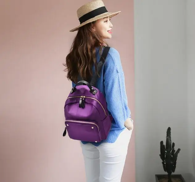 Фиолетовый черный рюкзак стиль Модные Оксфордские рюкзаки для девочек-подростков дорожный рюкзак школьный рюкзак
