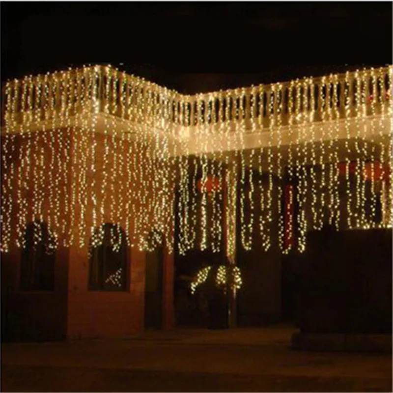 

Christmas Wedding LED 6x1m Curtain String Light Outdoor Garden Waterproof Night Lighting Holiday Party Flashing Garland Decor