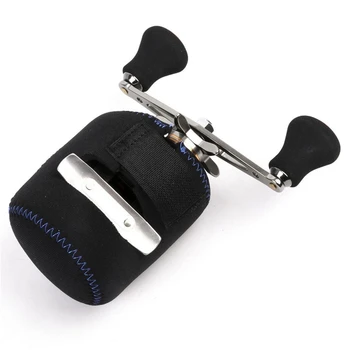 

10pc/Lot Fishing Reel bag Protective Case 8cm*6.5cm Neoprene Cover Punch Casting Drum Reel Bag Fishing Accessory