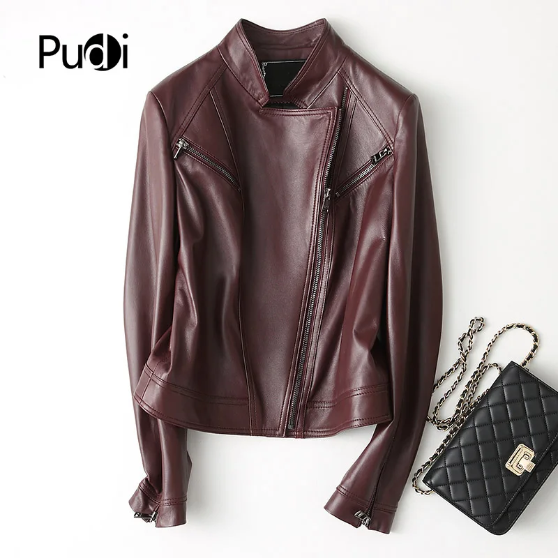 PUDI A28018 Real sheep skin coat jacket overcoat women's