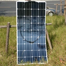 2pcs/4pcs Mono 20V 100W Flexible Solar Panel Modules for Fishing Boat Car RV 12V Battery Solar Charger 36 Solar Cells 100W