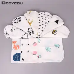 10 шт. дети ребенок мультфильм Полотенца платок хлопковый муслин Полотенца платки два слоя протрите носовые платки 28X28 см