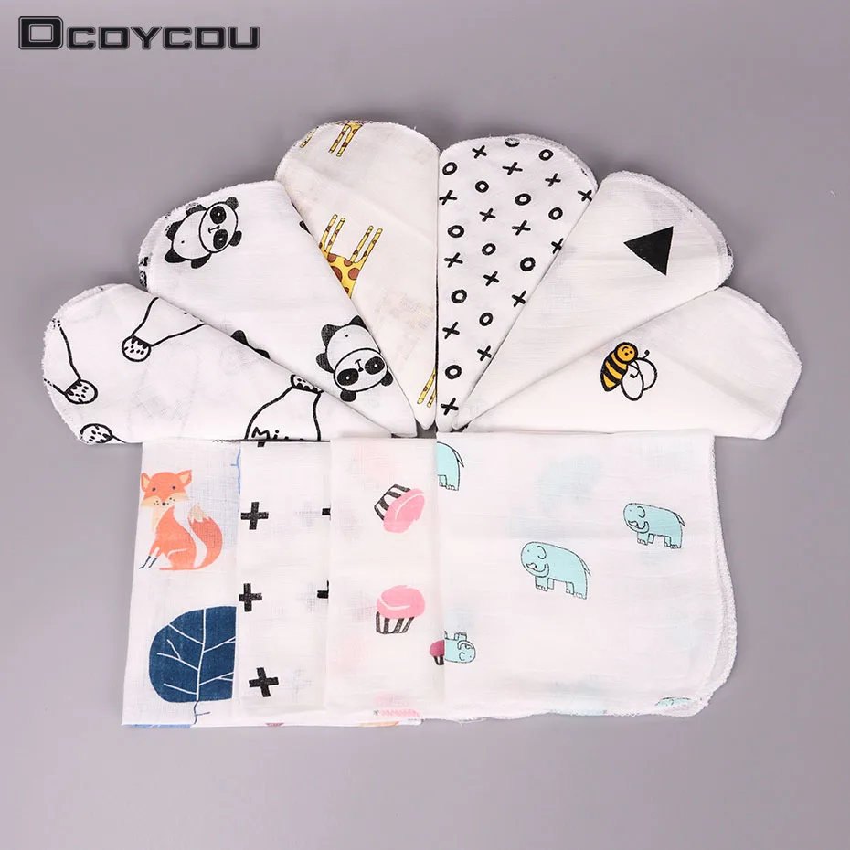 Платок детский с изображениями героев мультфильмов 10 шт.|handkerchief cotton|cotton