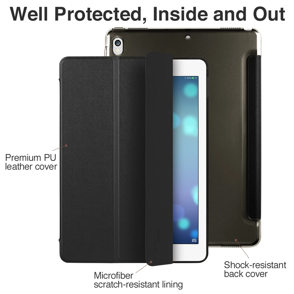 

Smart PU Leather Case Magnetic Bracket Silicone Shockproof Case for Apple iPad Pro 12.9 2017 2015