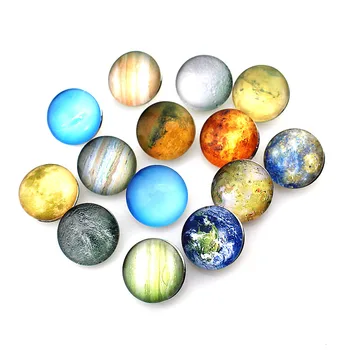 

Wholesale 20pcs/lot Printing planet Multi Pattern 18mm Glass Snap Buttons Fit Snaps Bracelet DIY Jewelry