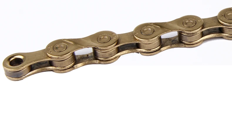 Sale KMC X9 Golden Alloy Iron 9/18/27 Speed Bike Chain MTB Mountain Road Bike Universal Bicycle Chain 116 Links Missing Connect Links 4