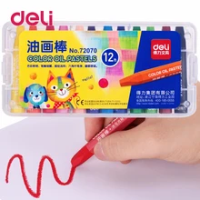 Deli 1pcs 12 colors/box color oil pastel Crayons Artist drawing pens for kids professional wax crayon school supplies stationery