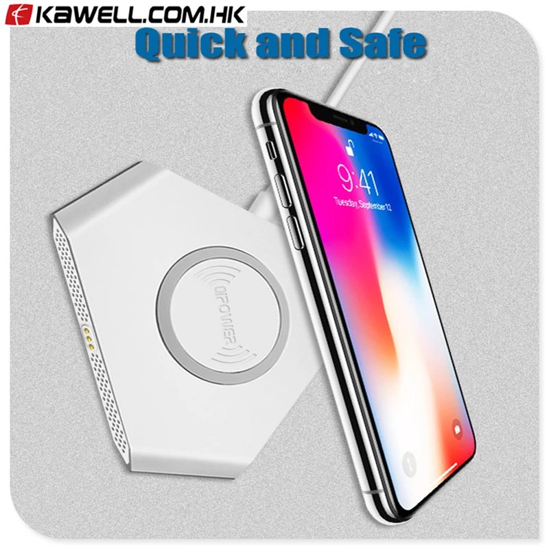 

100pcs a lot portable Qi Wireless Charger for Mobile phone safe an smart chip