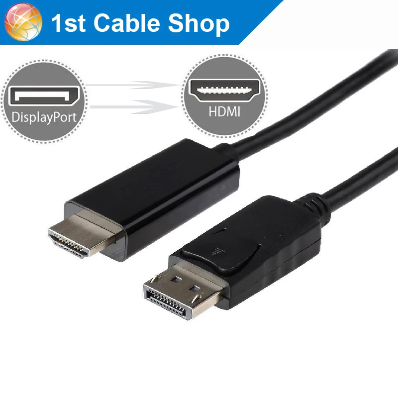 

HDmatters Displayport DP to HDMI converter adapter cable 1.8M 1M 3M 5M for HP Dell Lenovo PC laptop Monitors