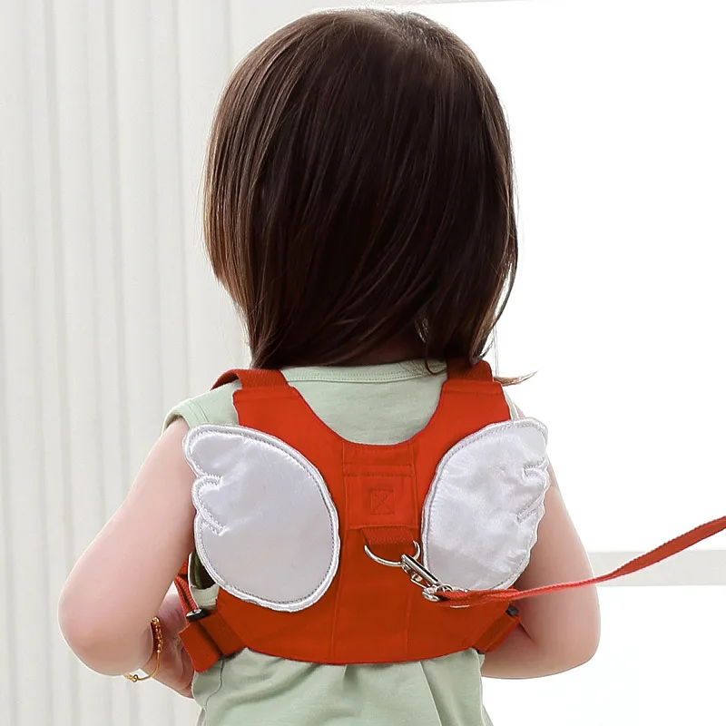 Милый детский ремень с крыльями ангела, детский ремень безопасности для прогулок, детский ремень для прогулок с ручками безопасности - Цвет: Orange